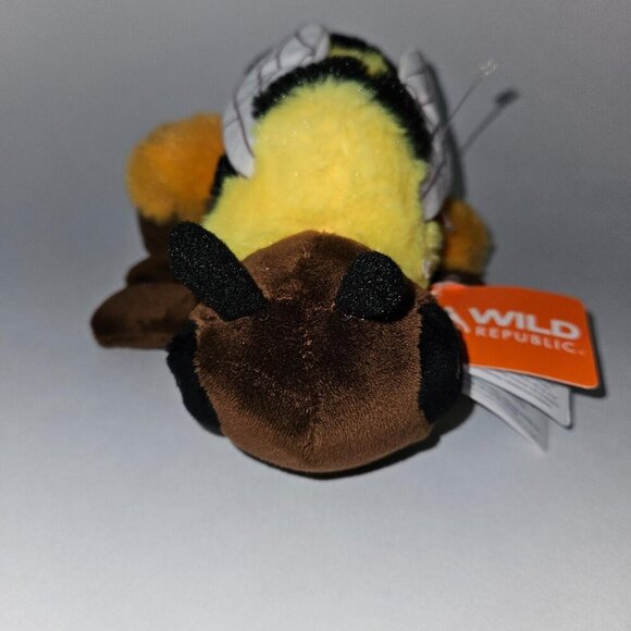 Wild Republic EcoKins Mini Bee Plush 8.5" Black Yellow Bumble Honey Toy w/TAG - Picture 5 of 10